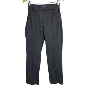 Express Pants Size 2R Mid Rise Curvy Bootcut Rayon Blend Career Casual Gray